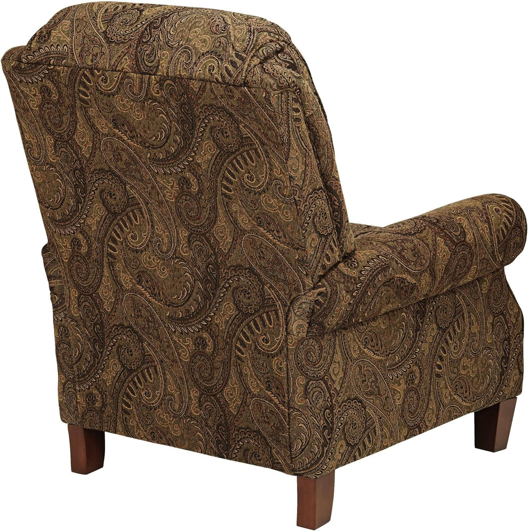 Beaumont Warm Brown Paisley Patterned Recliner