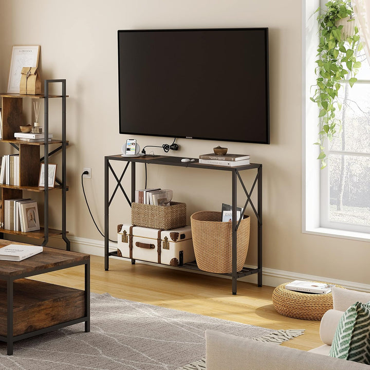 Console Table w/ Charging Station, 41.8" Entryway