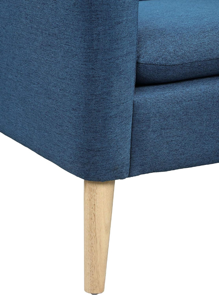 Modern Accent Fabric Chair Single Sofa Navy