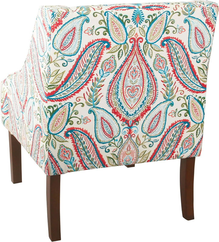 Classic Swoop Arm Accent Chair, Bold Paisley