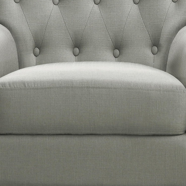 Keene 30Accent Fabric Upholstered Arm Tufted Chair Grey