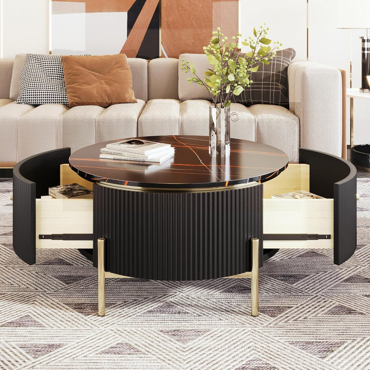 50 Best Modern Round Coffee Tables for Small Spaces, Black