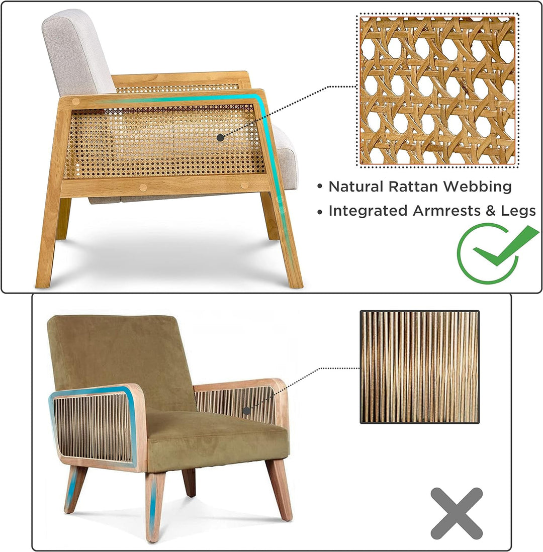 Accent Chair, Modern Armchair with Wood Legs