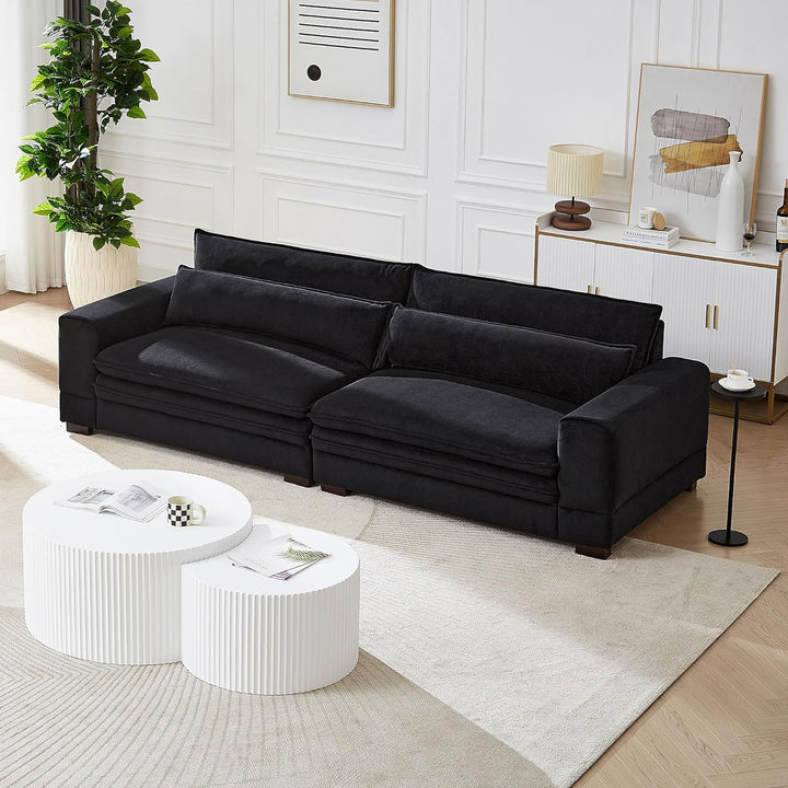 Modern Fluted Coffee Table Set, Round White Side Tables