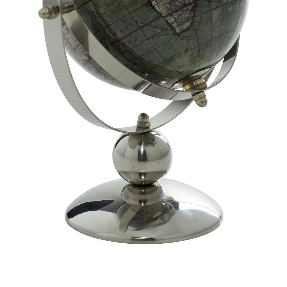 9" Silver Stainless Steel Decorative Globe