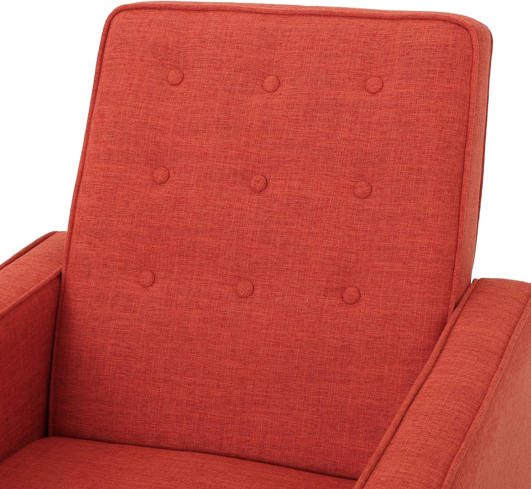 Christopher Knight Macedonia Mid Century Tufted Recliner (Muted Orange)