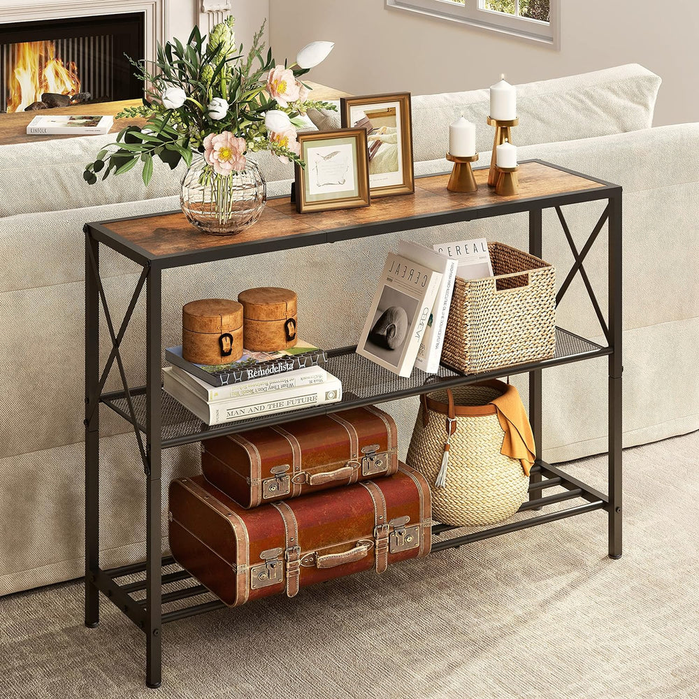 3 Tier Entryway Table, Narrow Sofa Table Shelves