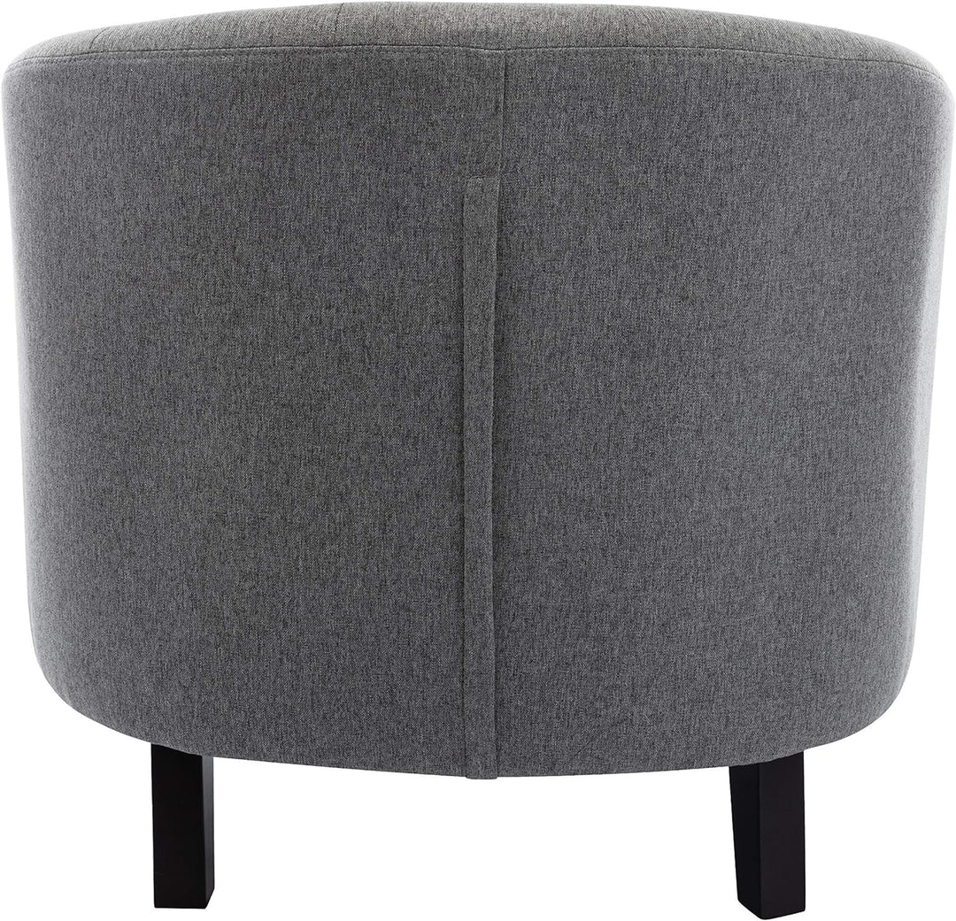 Armchair Barrel Club Chair,Modern Line Fabric (Grey)