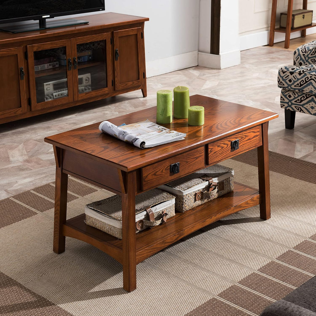 10055-RS Mission Coffee Table, Russet