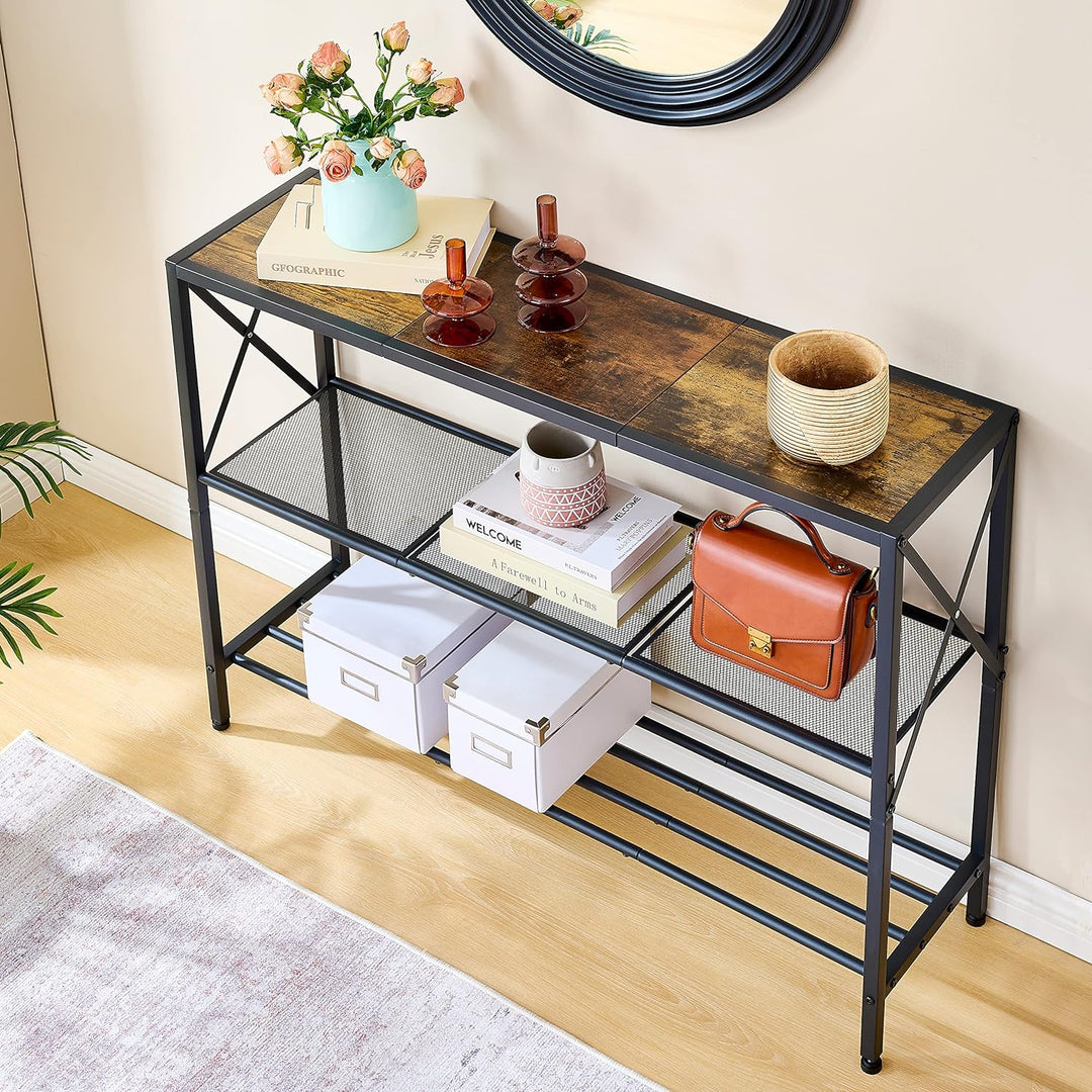 3 Tier Entryway Table, Narrow Sofa Table Shelves