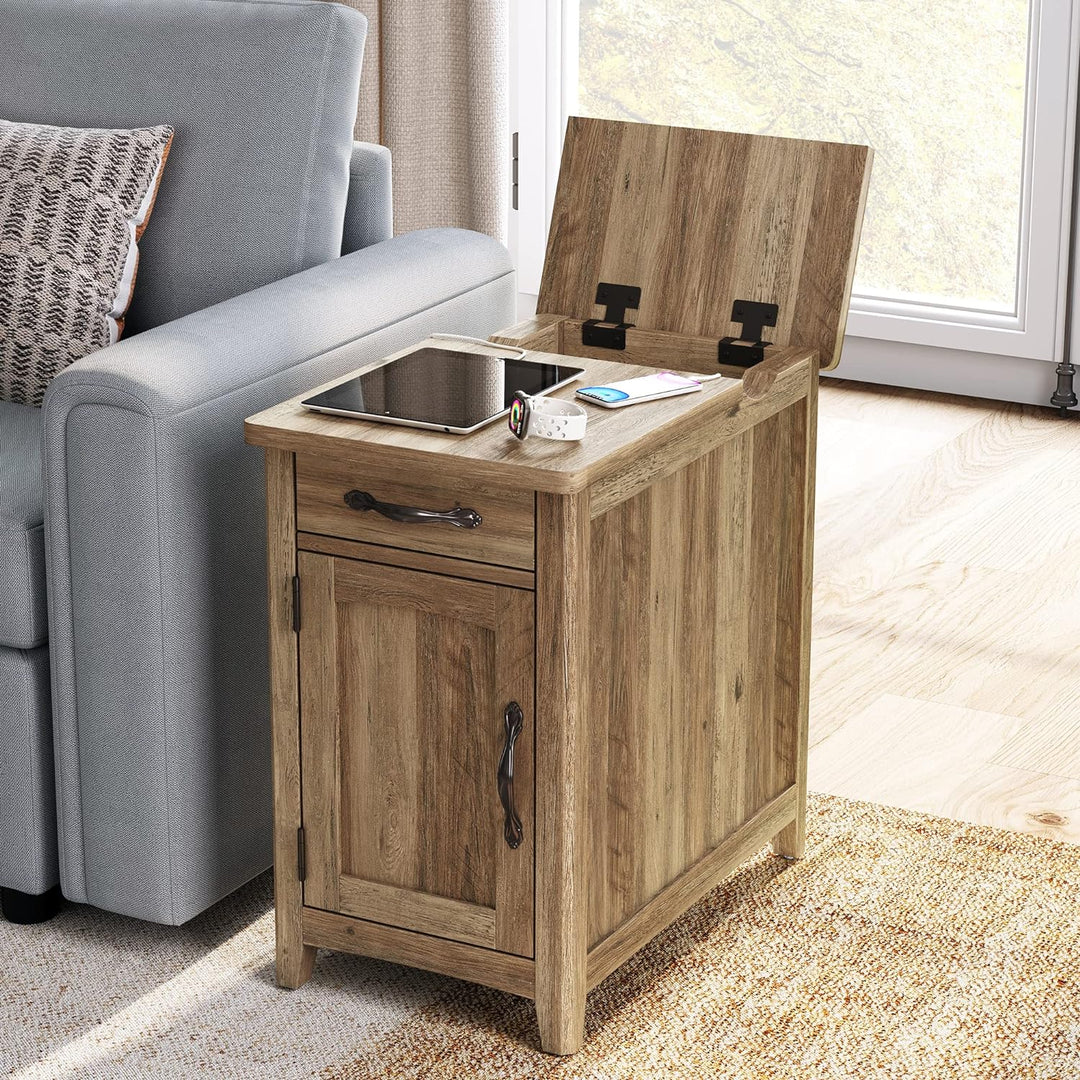 End Table with Charging Station, Side Table