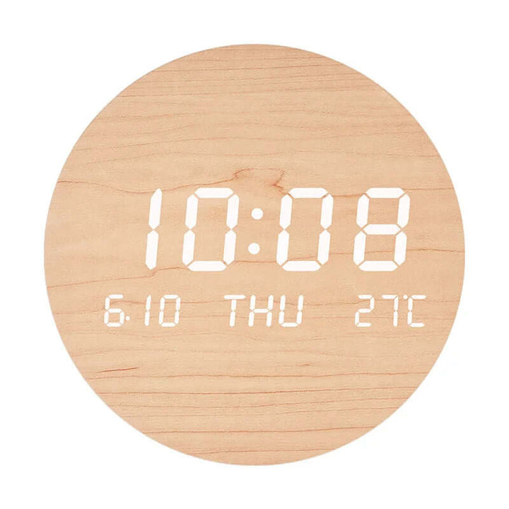 LED Digital Wall Clock w/ Temperature & Date Time Display