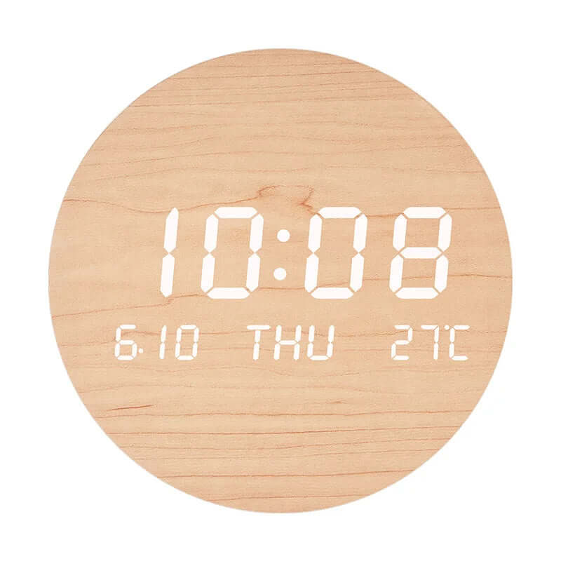 LED Digital Wall Clock w/ Temperature & Date Time Display