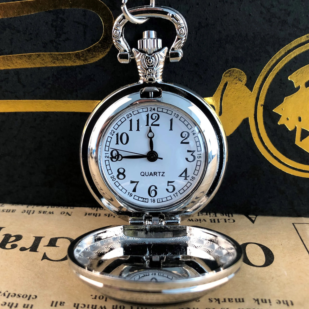 Creative Quartz Movement Pocket Watch with Masonic G Symbol