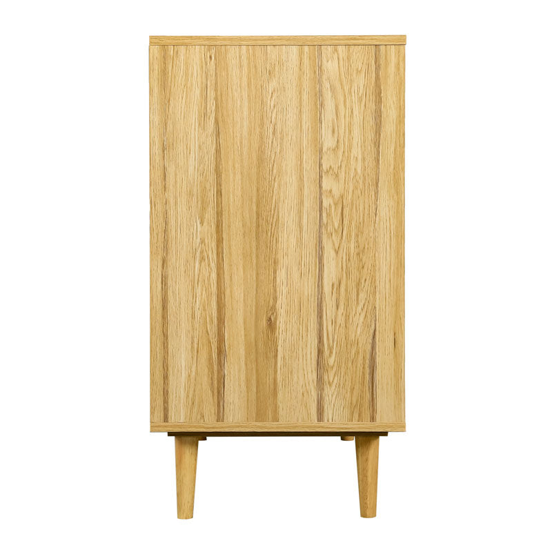 Rattan Accent Cabinet with Doors and Storage