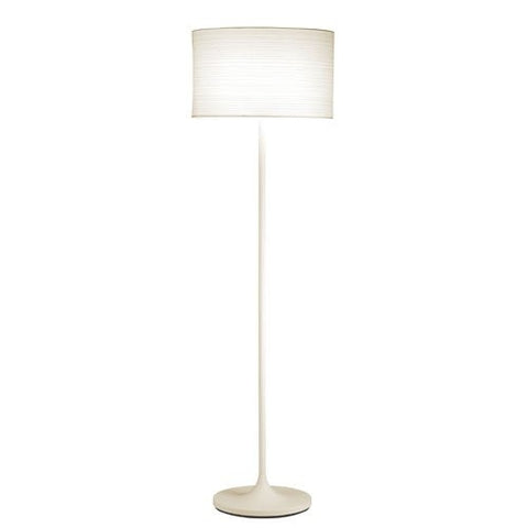 Modern Floor Lamp with White Paper Drum Shade