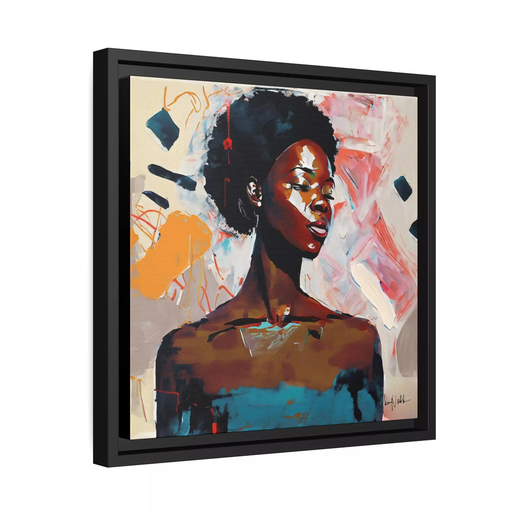 African American Soul Portrait Canvas Wall Art with Frame by QueenNoble