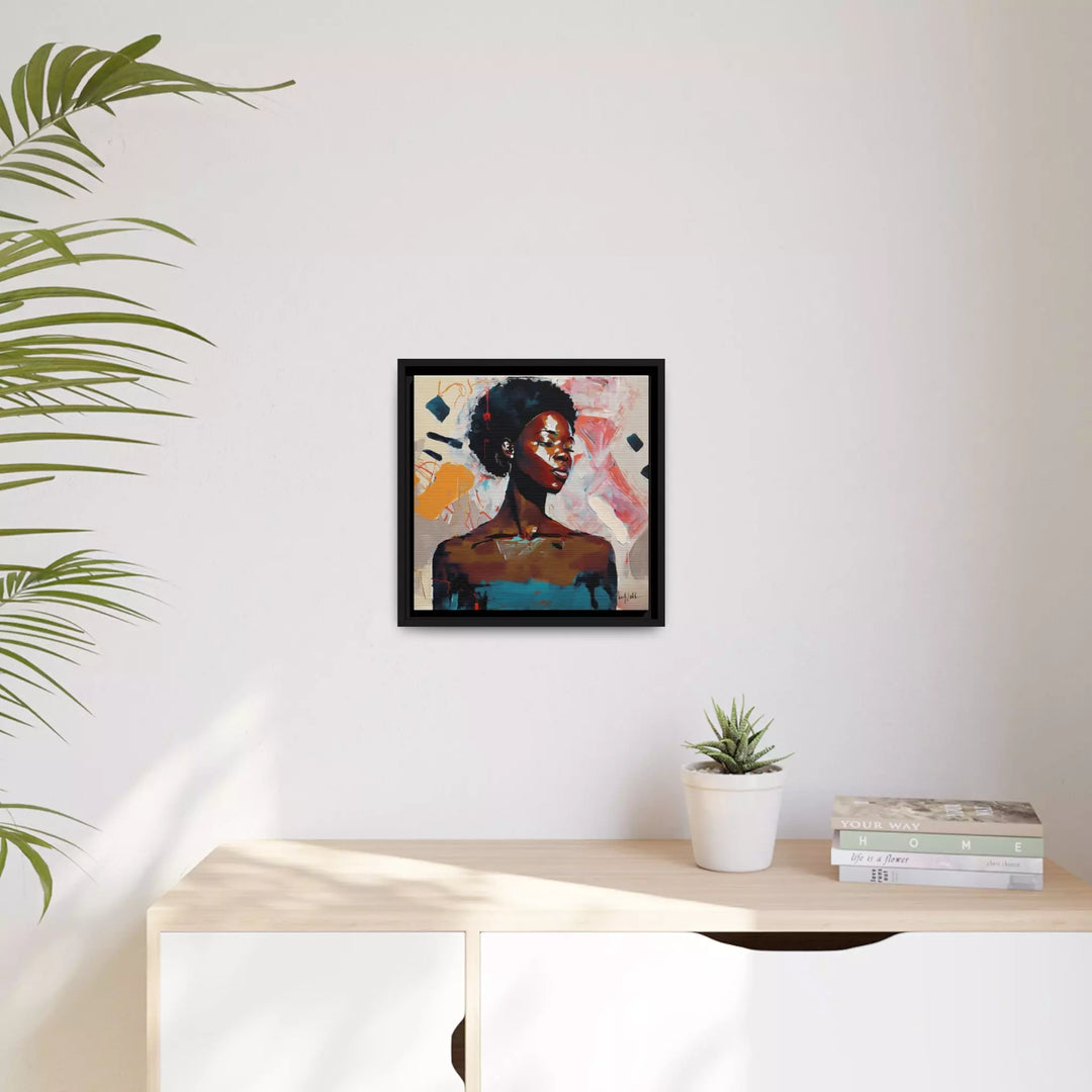 African American Soul Portrait Canvas Wall Art with Frame by QueenNoble