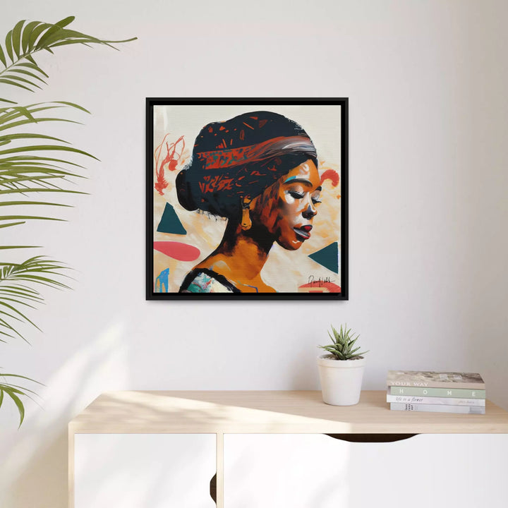 African Queen Canvas Wall Art with Frame by QueenNoble