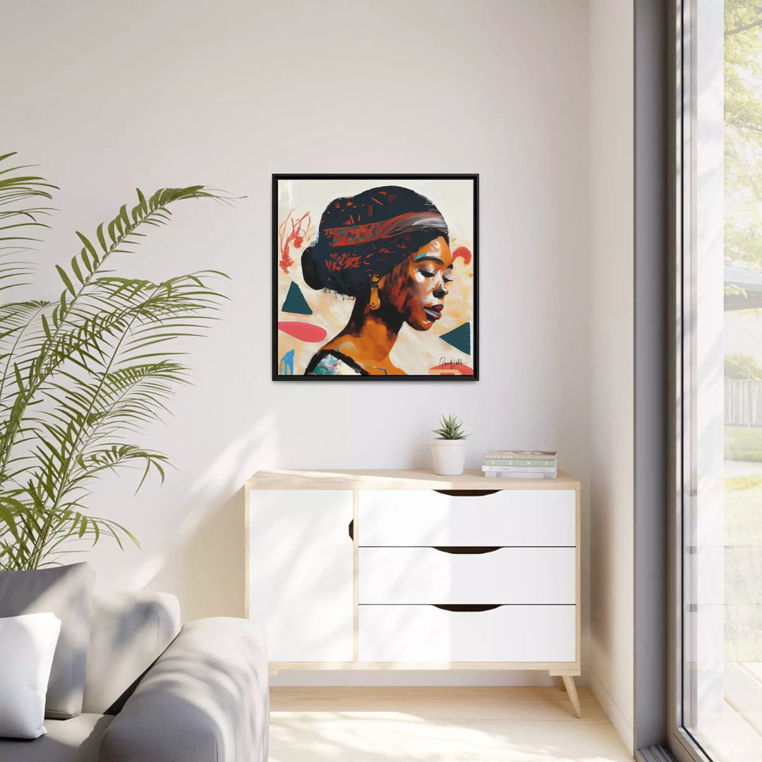 African Queen Canvas Wall Art with Frame by QueenNoble