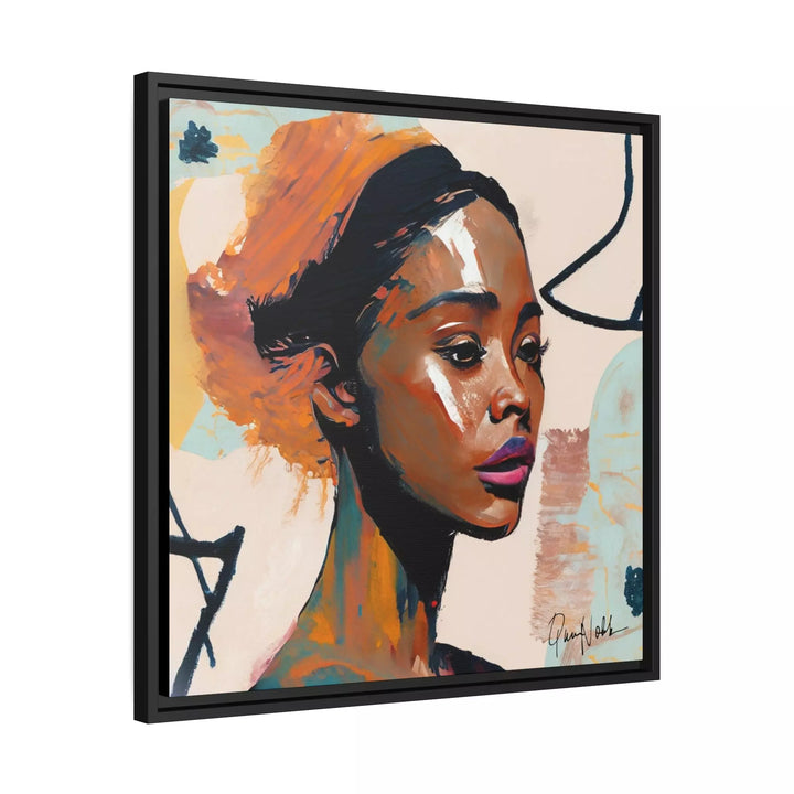 African Woman Portrait Canvas Wall Art with Frame by QueenNoble