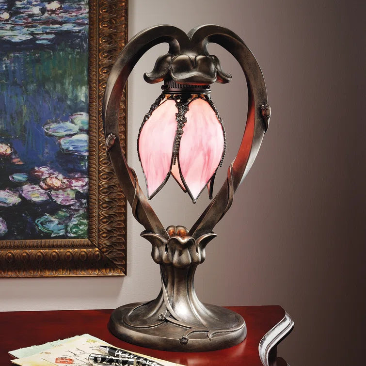 Stained Art Glass Montclare-style Lamp