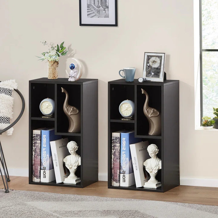 Set of 2 Small Modern Bookcases