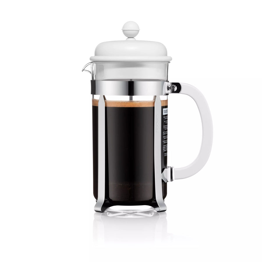 Bodum Caffettiera Shatterproof Plastic French Press Coffee Maker, 34 Ounce, White