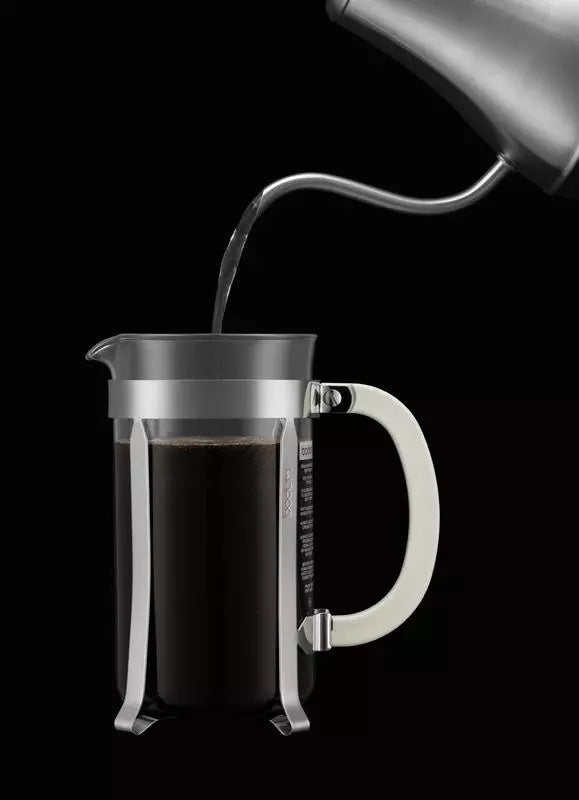 Bodum Caffettiera Shatterproof Plastic French Press Coffee Maker, 34 Ounce, White