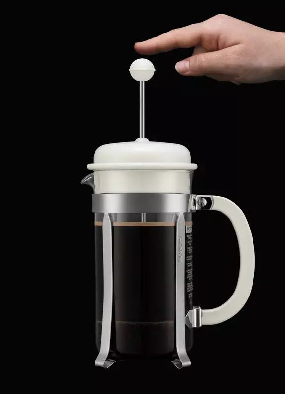 Bodum Caffettiera Shatterproof Plastic French Press Coffee Maker, 34 Ounce, White