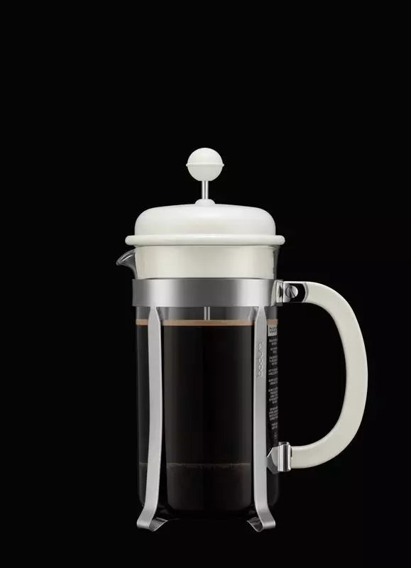 Bodum Caffettiera Shatterproof Plastic French Press Coffee Maker, 34 Ounce, White