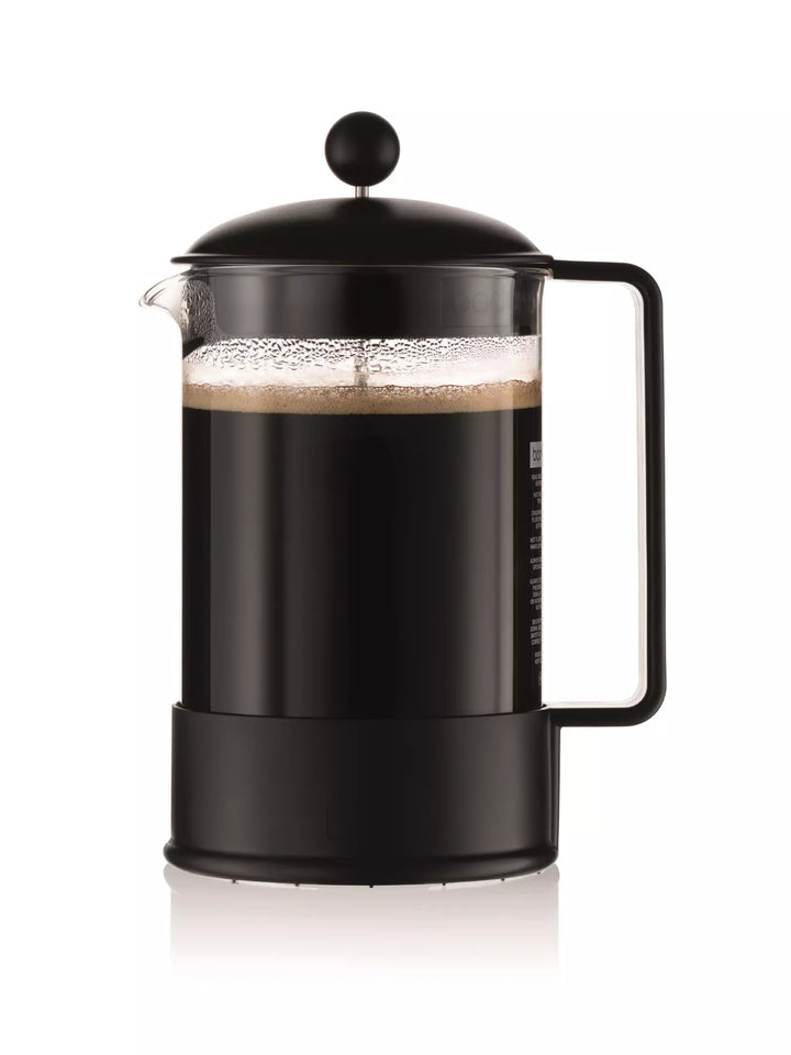 Bodum French Press Coffee Maker, Borosilicate Glass, 51 Ounce, Black