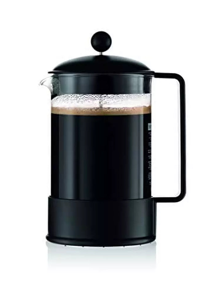 Bodum French Press Coffee Maker, Borosilicate Glass, 51 Ounce, Black