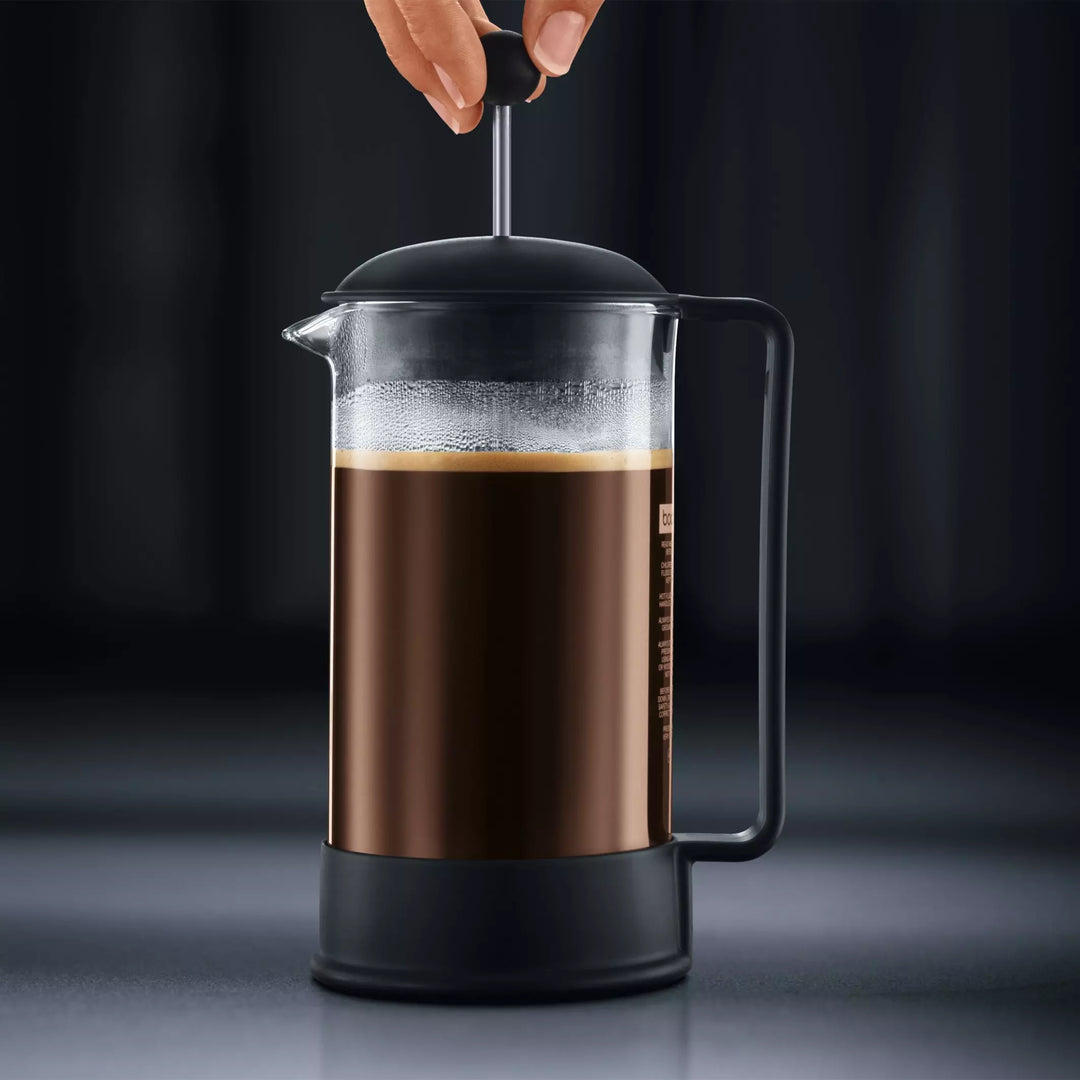 Bodum French Press Coffee Maker, Borosilicate Glass, 51 Ounce, Black