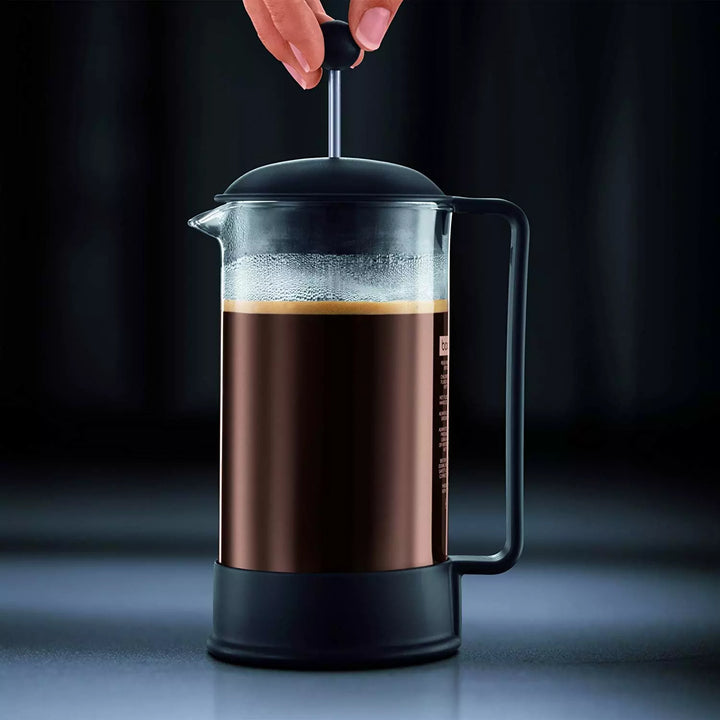 Bodum French Press Coffee Maker with Borosilicate Glass Carafe, 34 Ounce, Black