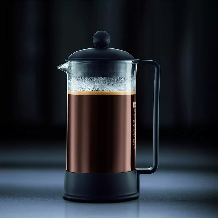 Bodum French Press Coffee Maker with Borosilicate Glass Carafe, 34 Ounce, Black