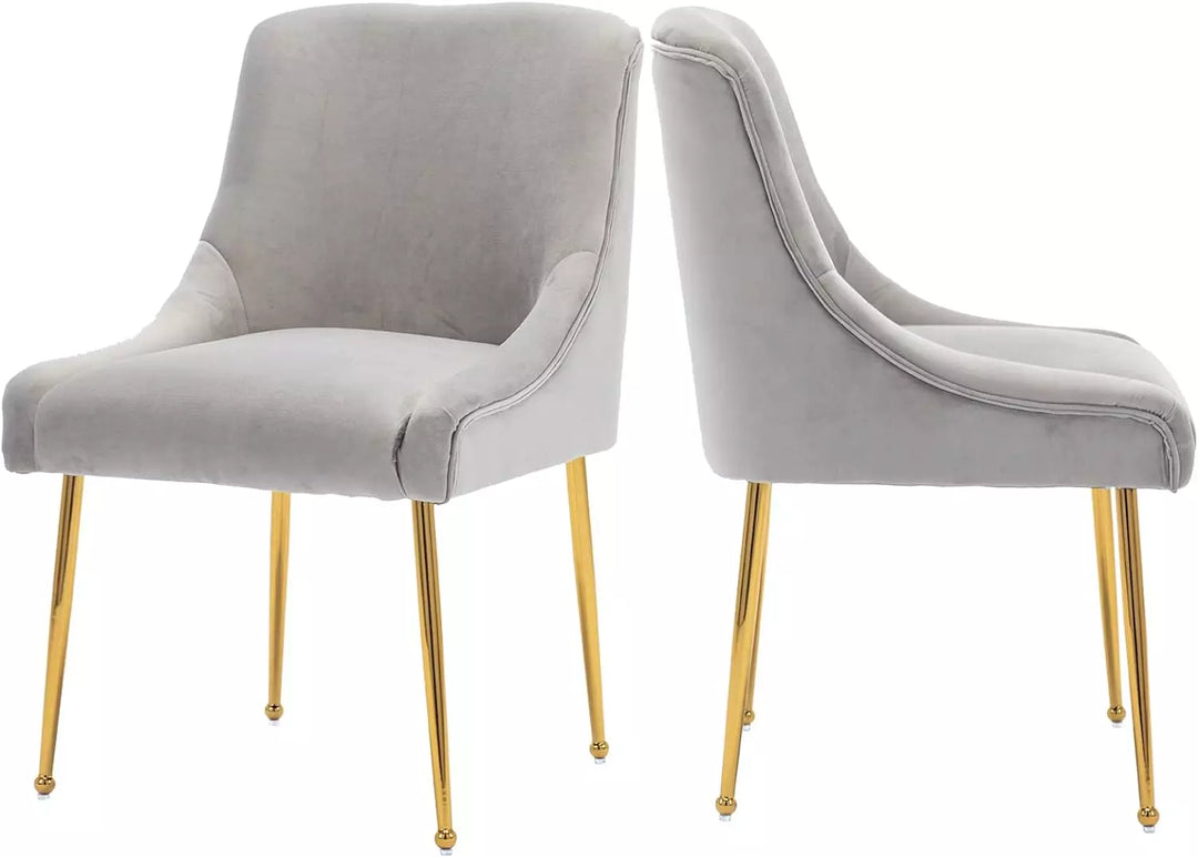 Dining Chairs Set of 2, Upholstered Dining Room Chairs with Gold Legs