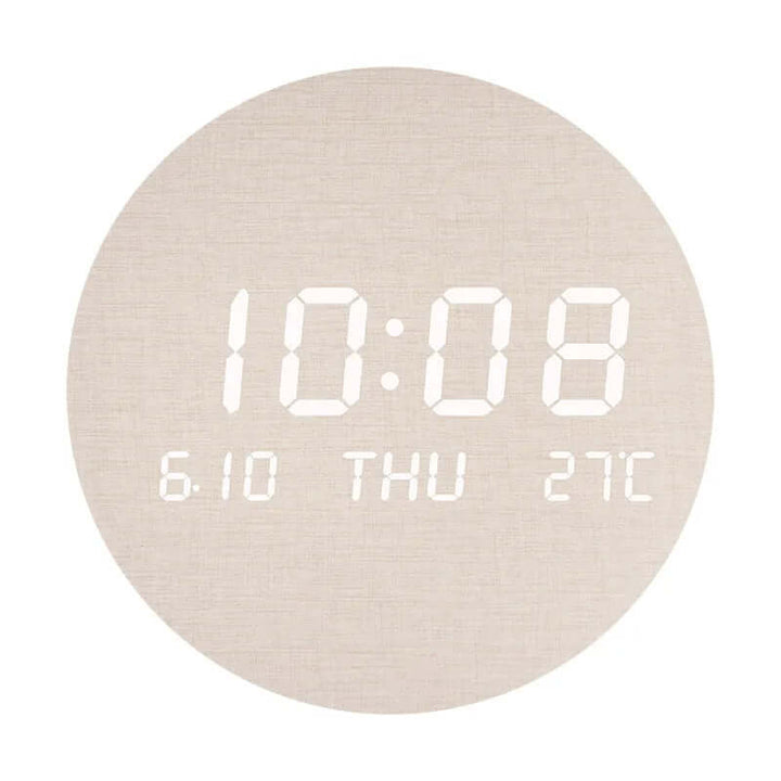 LED Digital Wall Clock w/ Temperature & Date Time Display