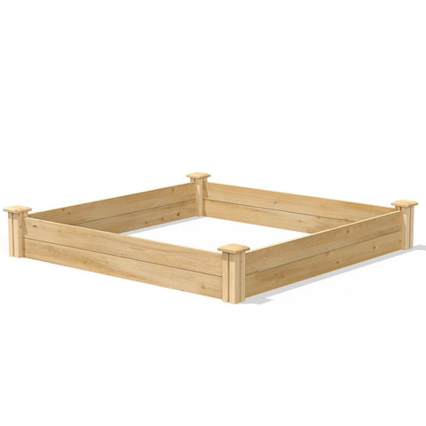 4 ft x 4 ft Pine Wood Raised Garden Bed - Made in USA