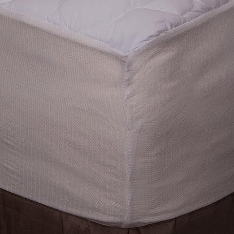 King size Plush Bamboo Baffle Box Stitch Mattress Pad / Topper