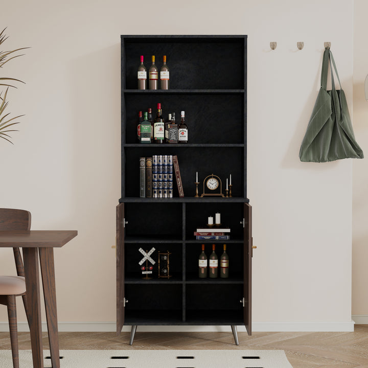 Accent Bar Cabinet with Doors and Storage for Living Room