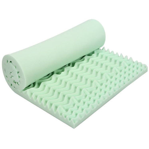 Full size 3-inch Thick Green Ergonomic Breathable Air Foam Mattress Topper