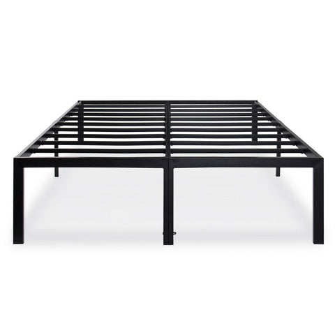 Full 18-inch High Rise Heavy Duty Black Metal Platform Bed Frame