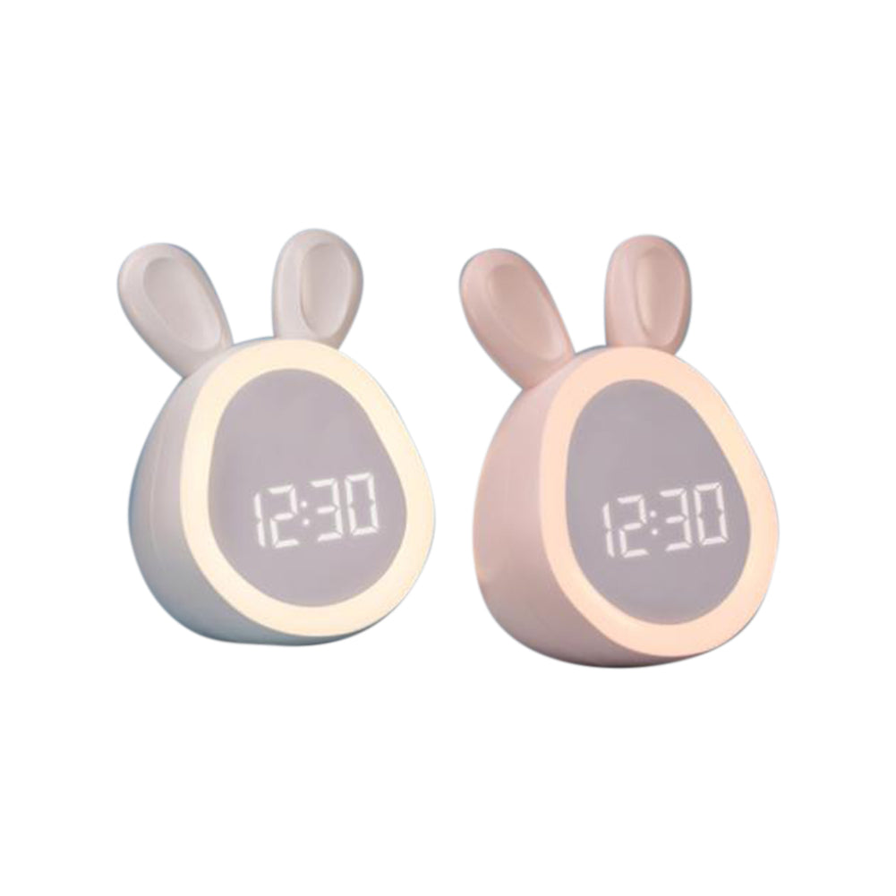 Cute Rabbit Alarm Clock with Night Light