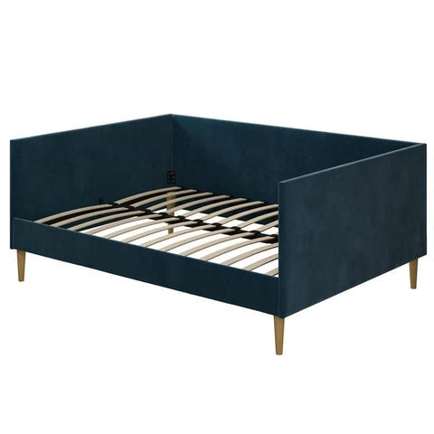 Full size Modern Navy Blue Upholstered Daybed