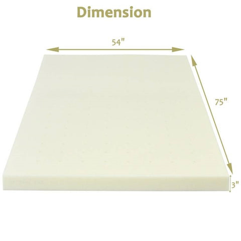 Full size 3-inch Thick Soft Comfort Foam Mattress Topper