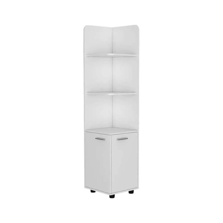 Freestanding Cabinet with One Drawer and White Finish