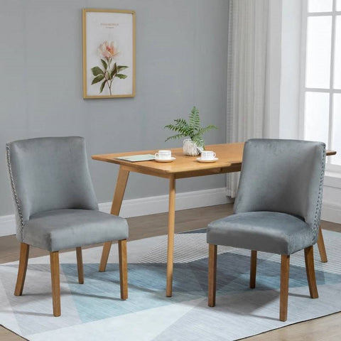 Set of 2 Modern Upholstered Dining Chairs