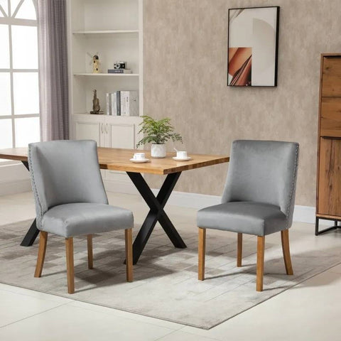 Set of 2 Modern Upholstered Dining Chairs