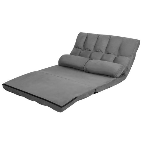 Faux Suede 5 Tilt Foldable Floor Sofa Bed